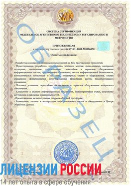 Образец сертификата соответствия (приложение) Артемовский Сертификат ISO 27001